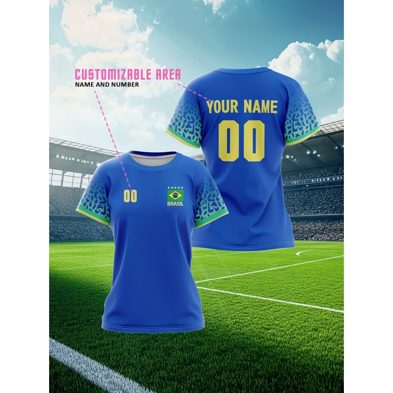 Street Fashion Brazil - 3DプリントブラジルスポーツTシャツ メンズ向け カスタムパターンTシャツ ファッション ユニセックス カジュアル