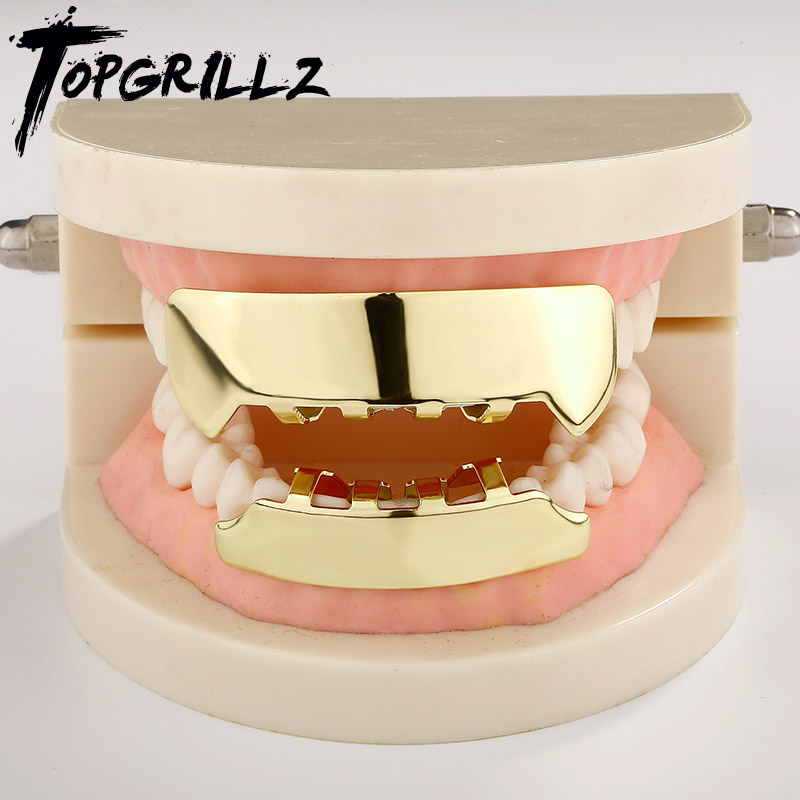Street Fashion Loverboy Hat - TOPGRILLZ サイバーパンクスクエア光沢のある歯グリルズブレースヒップホップ台形 6 上 & 6