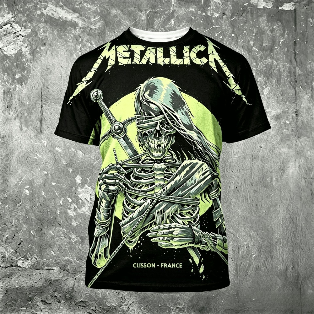 Street Fashion Poster - ワールドツアーサマーアメリカンバンドポスターグラフィックプリントTシャツファッションハイストリート風男性女性Oネック通気性メンズTシャツ