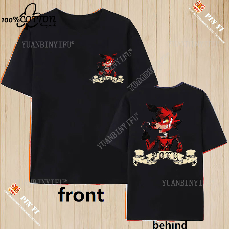 Fashion Street Night - 新しいスタイル原宿クリエイティブ Fnaf 2 アニマトロニクスファイブナイツアストリート Tシャツ綿ユニセックスシャツ Diy