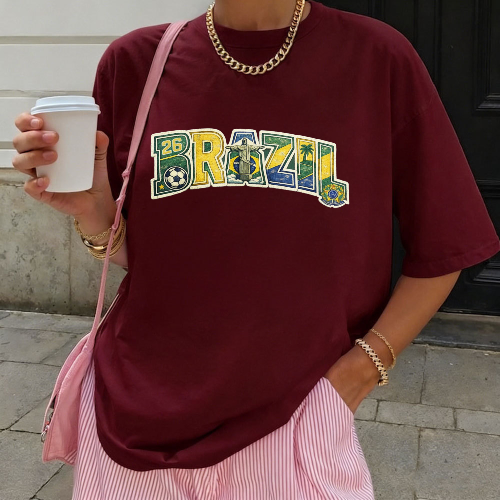 ブラジル2026サッカーレトロフットボールクロップドファンズ - Street Fashion Brazil のレビューと価格