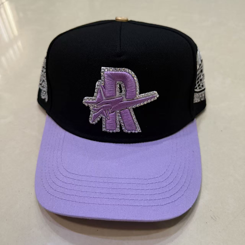 コントラストブリム3D刺繍ラフプレイハット、マルチトーンライ - Baseball Cap Fitted のレビューと価格