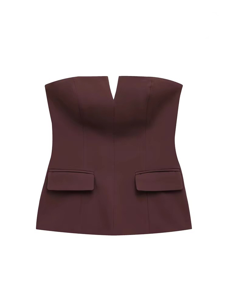TFMLN レディースストラップレスクロップ 2025 トッ - Street Fashion Youtube のレビューと価格