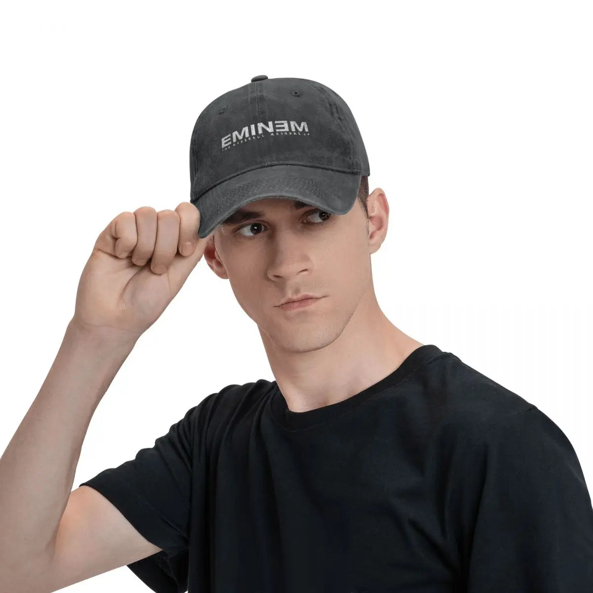 ヴィンテージラッパーラップ神エミネム野球帽男性女性ユーズド加 - Street Fashion Loverboy Hat のレビューと価格