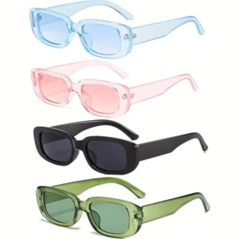 1/4 個新しい小さな正方形サングラス女性男性トレンディなヴ - Street Fashion Glasses のレビューと価格