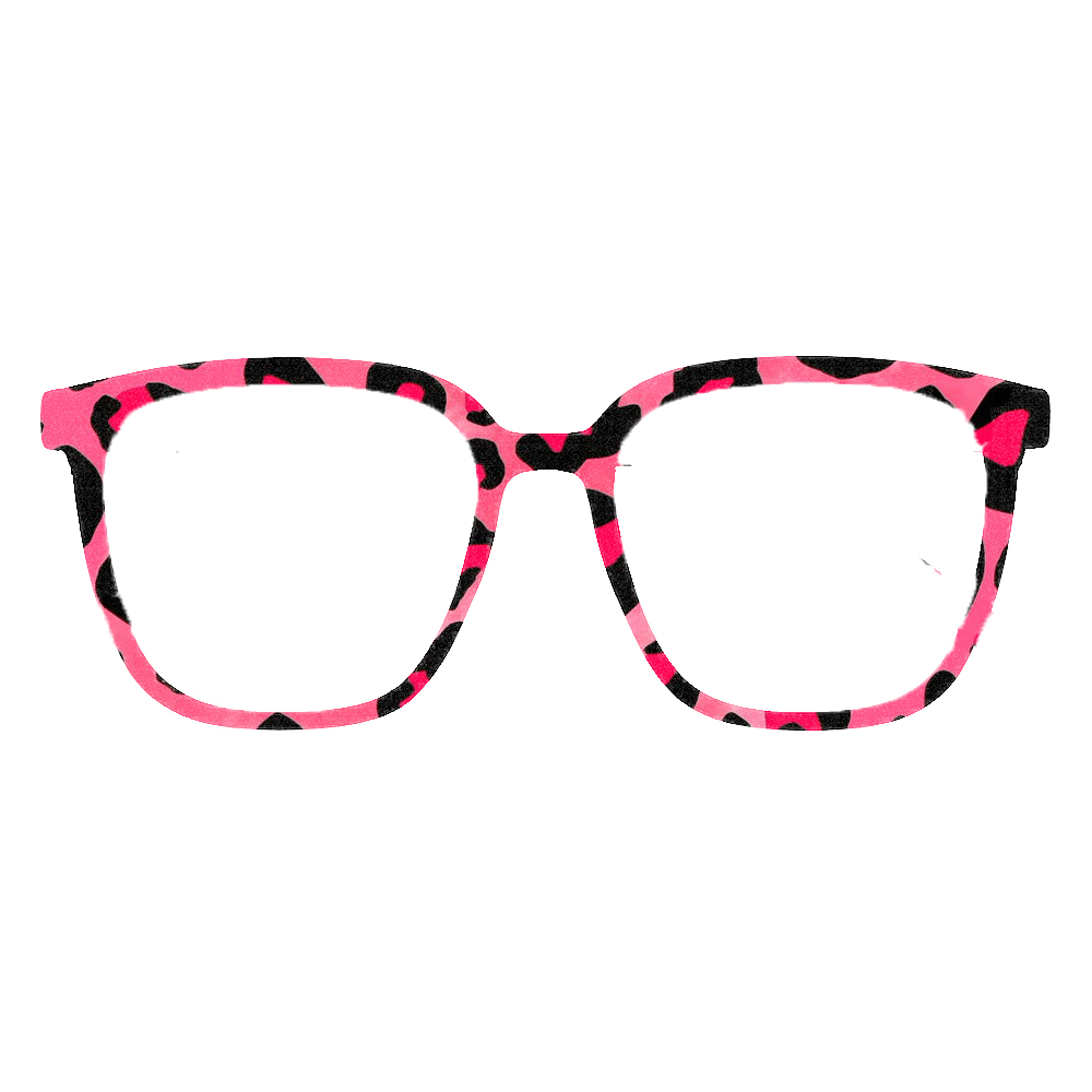 トレンディなレインボーヒョウ柄スクエア眼鏡フレーム女性ファッ - Street Fashion Glasses のレビューと価格
