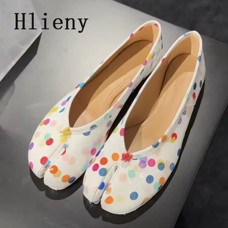Hlieny ファッションカラフルな水玉模様のスプリットトゥ - Street Fashion Walk のレビューと価格