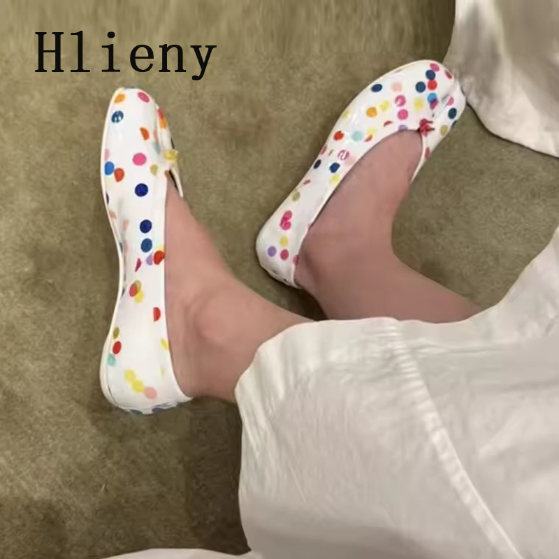 Hlieny ファッションカラフルな水玉模様のスプリットトゥ - Street Fashion Walk のレビューと価格