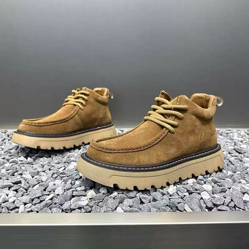 秋冬メンズプラットフォームブーツデザイナーノンスリップオート - Street Fashion Walk のレビューと価格