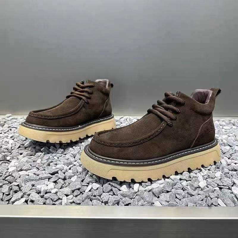 秋冬メンズプラットフォームブーツデザイナーノンスリップオート - Street Fashion Walk のレビューと価格