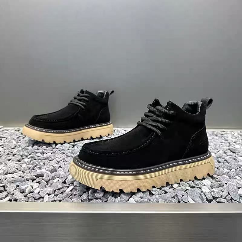 秋冬メンズプラットフォームブーツデザイナーノンスリップオート - Street Fashion Walk のレビューと価格