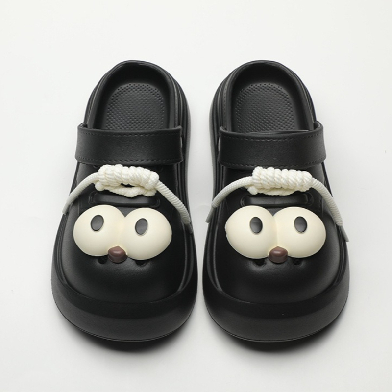 キュートなDIYビッグアイファッションクロッグ、女性用サマー - Street Fashion Walk のレビューと価格