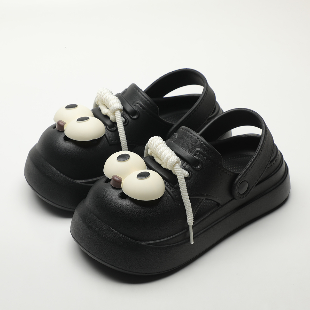キュートなDIYビッグアイファッションクロッグ、女性用サマー - Street Fashion Walk のレビューと価格