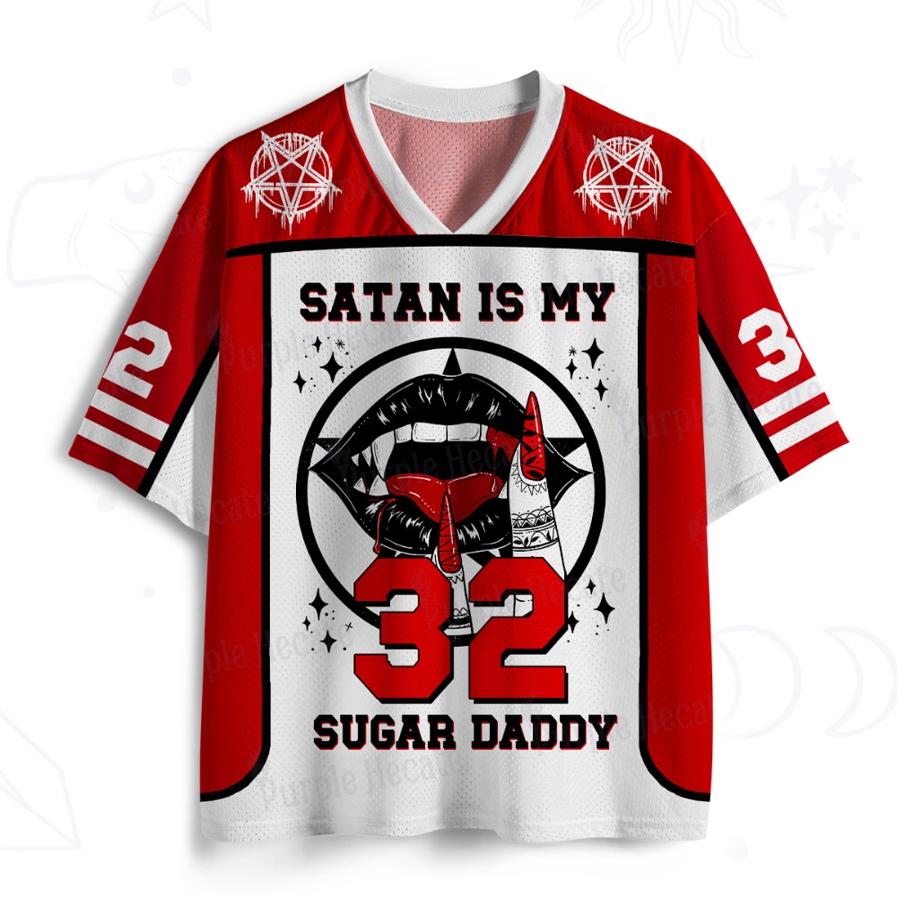 ゴシックフットボールジャージ ヴィンテージプリント Vネック - Street Fashion Jersey のレビューと価格