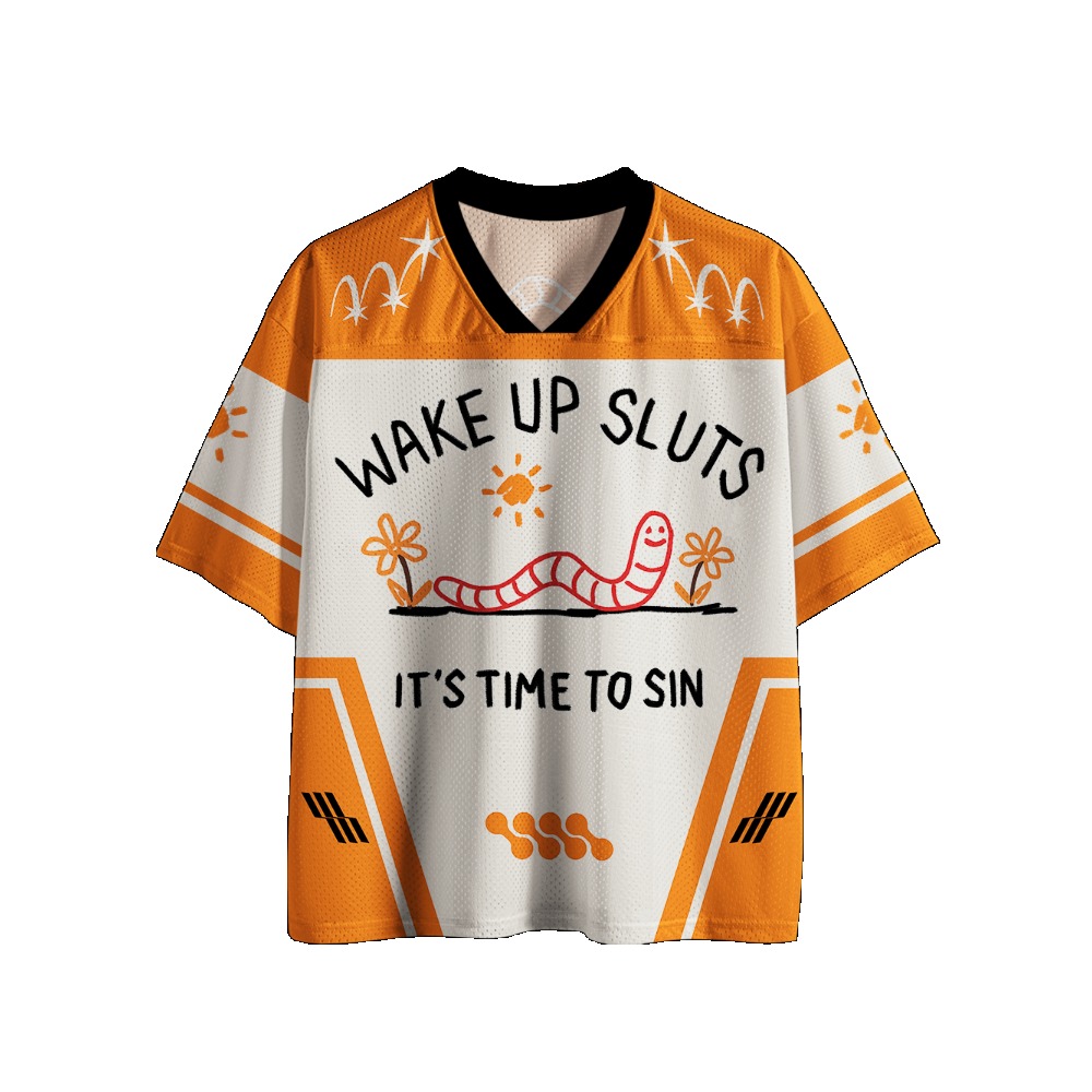 ゴシックフットボールジャージ ヴィンテージプリント Vネック - Street Fashion Jersey のレビューと価格