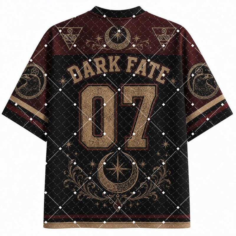 ダークフェイト ウィッチ レイヴン プリント Vネック ジャ - Street Fashion Jersey のレビューと価格