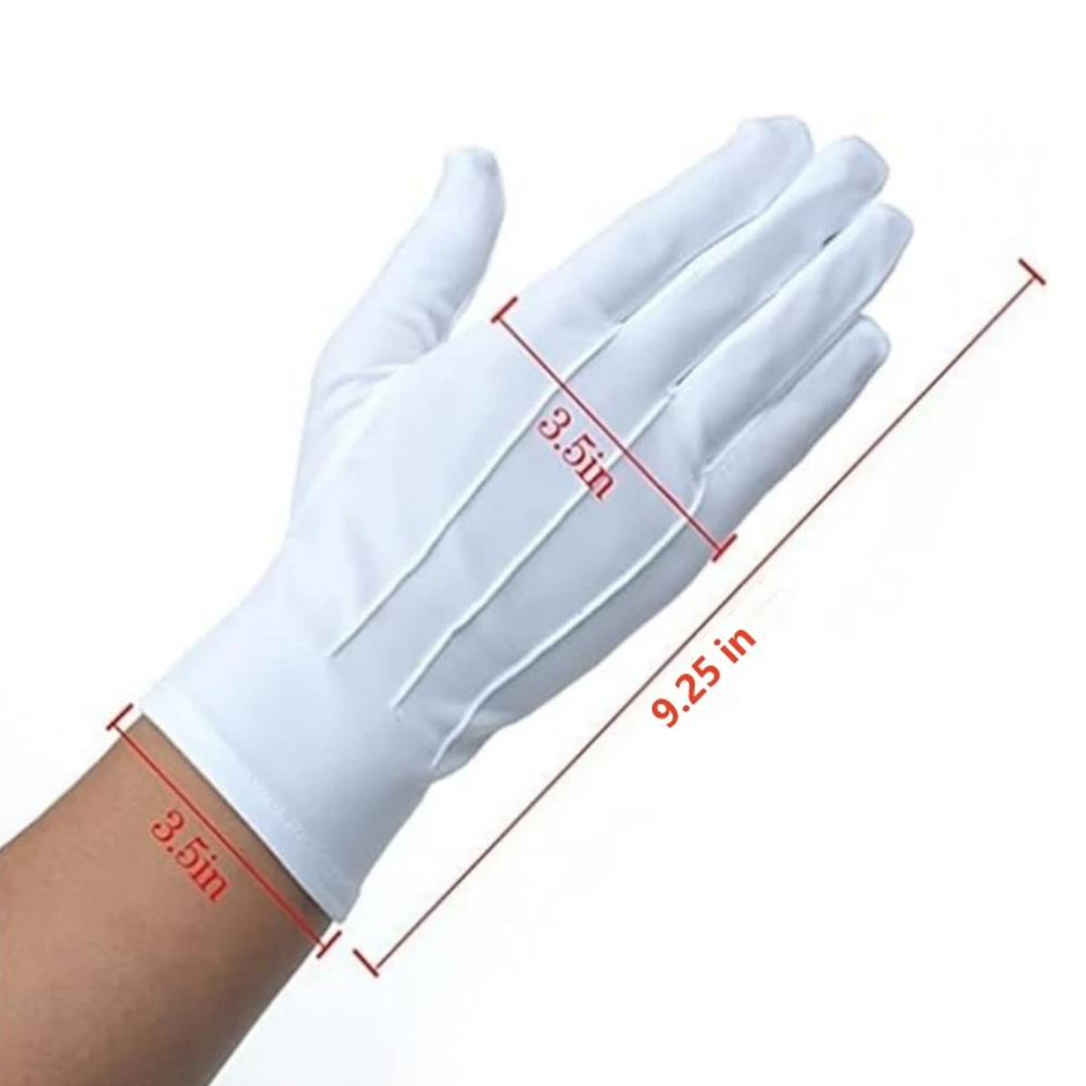 1/2ペア ホワイトコットン手袋 メンズ フォーマルユニフォ - Street Fashion Gloves のレビューと価格