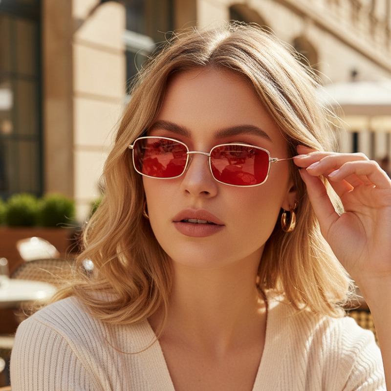 ニュークラシック スモールフレーム スクエアサングラス パー - Street Fashion Glasses のレビューと価格