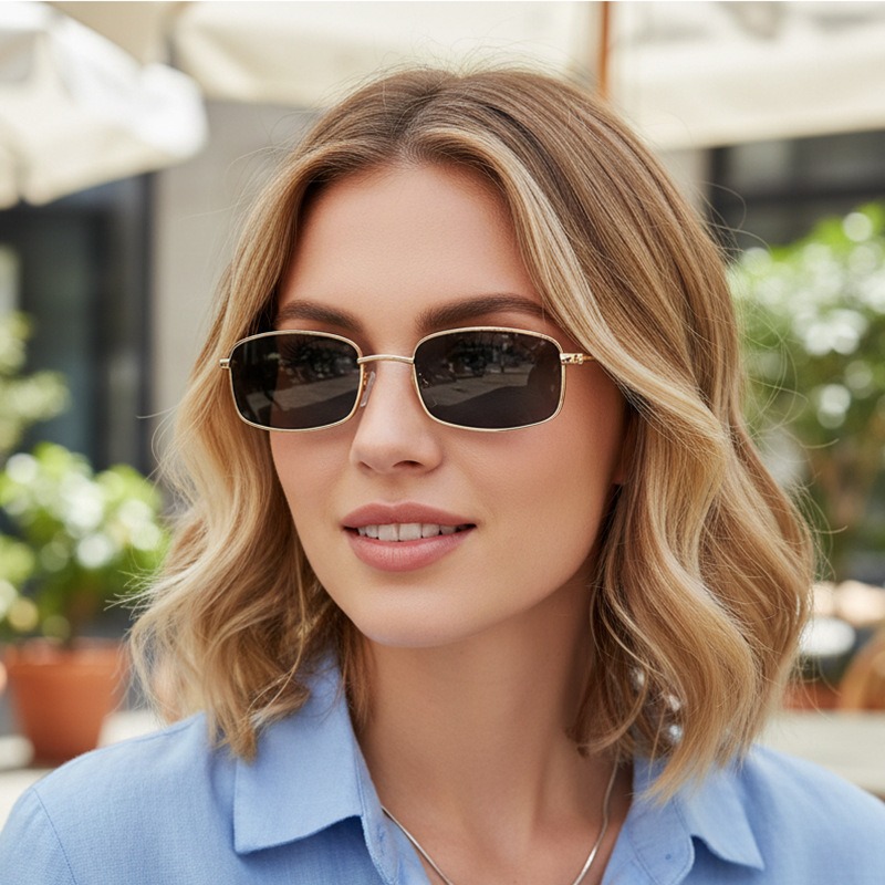 ニュークラシック スモールフレーム スクエアサングラス パー - Street Fashion Glasses のレビューと価格