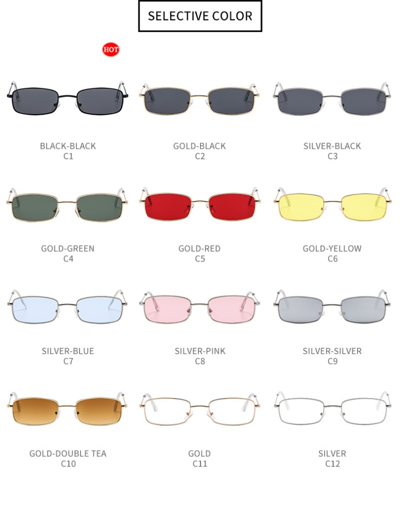 ニュークラシック スモールフレーム スクエアサングラス パー - Street Fashion Glasses のレビューと価格
