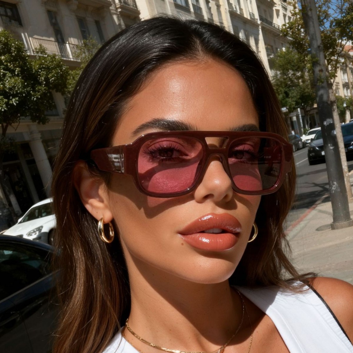 レトロなアビエイターサングラス 新しいY2Kダブルブリッジ  - Street Fashion Glasses のレビューと価格