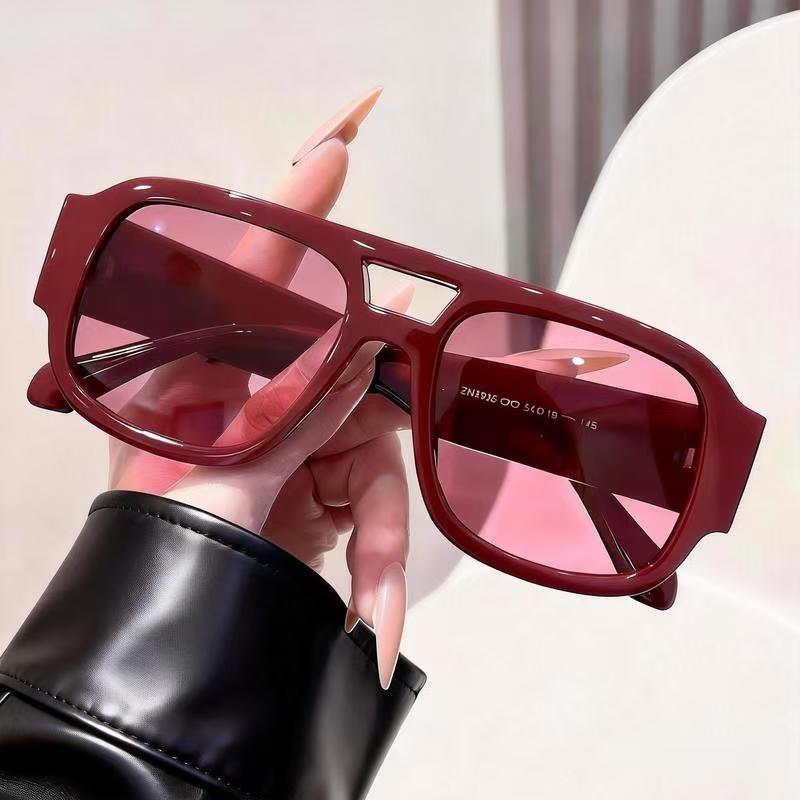 レトロなアビエイターサングラス 新しいY2Kダブルブリッジ  - Street Fashion Glasses のレビューと価格