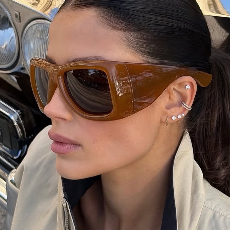ヴィンテージオーバーサイズスクエアY2Kサングラス メンズ  - Street Fashion Glasses のレビューと価格