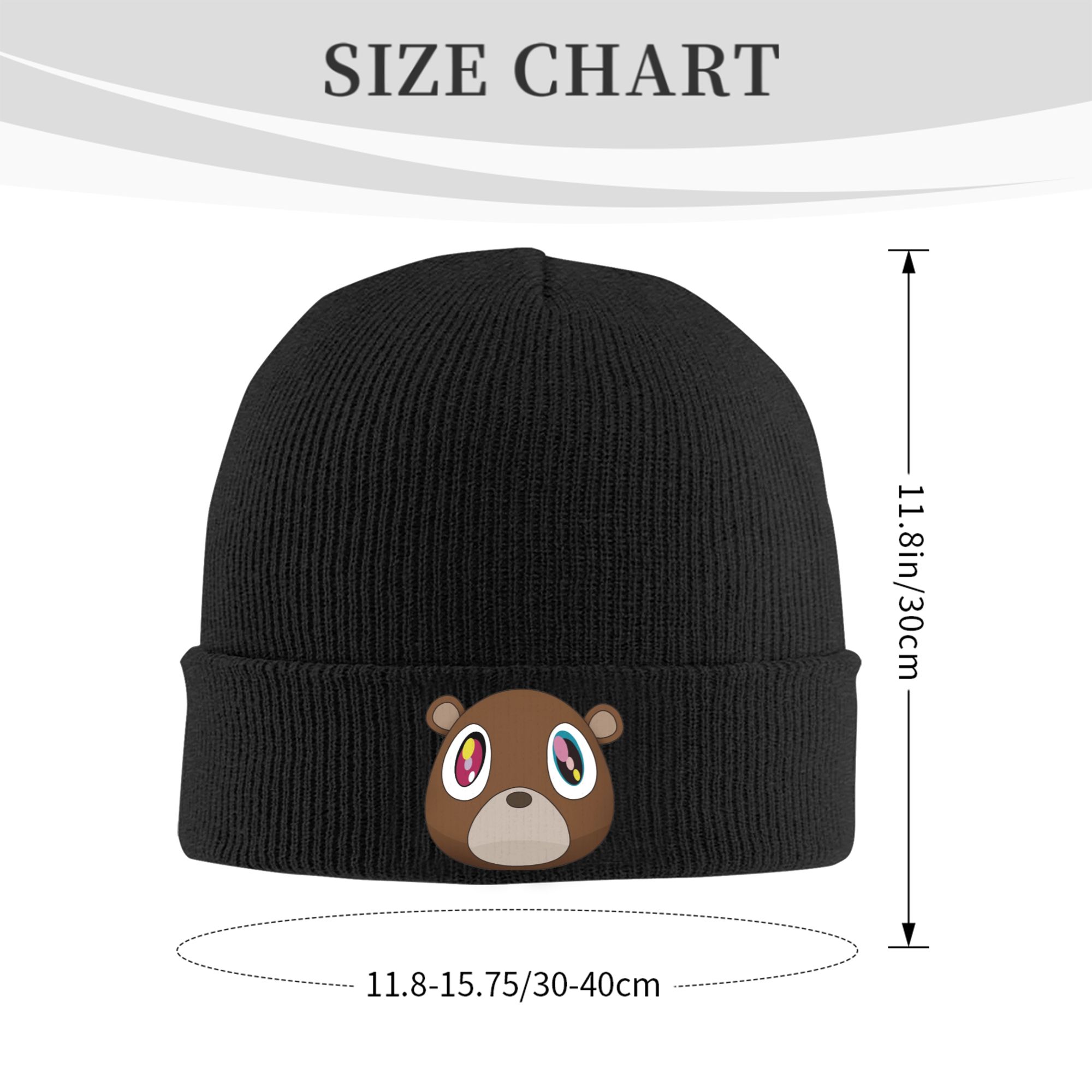 卒業ベアラッパーハット 秋冬ビーニー 暖かいカニエ・ウェスト - Street Fashion Loverboy Hat のレビューと価格