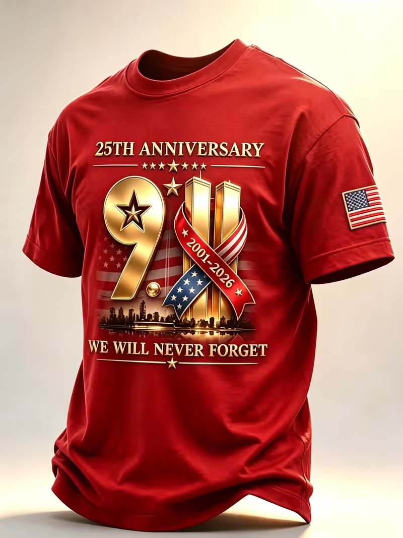 911 25周年記念メンズTシャツ「2001年から2026年 - Street Fashion Usa のレビューと価格