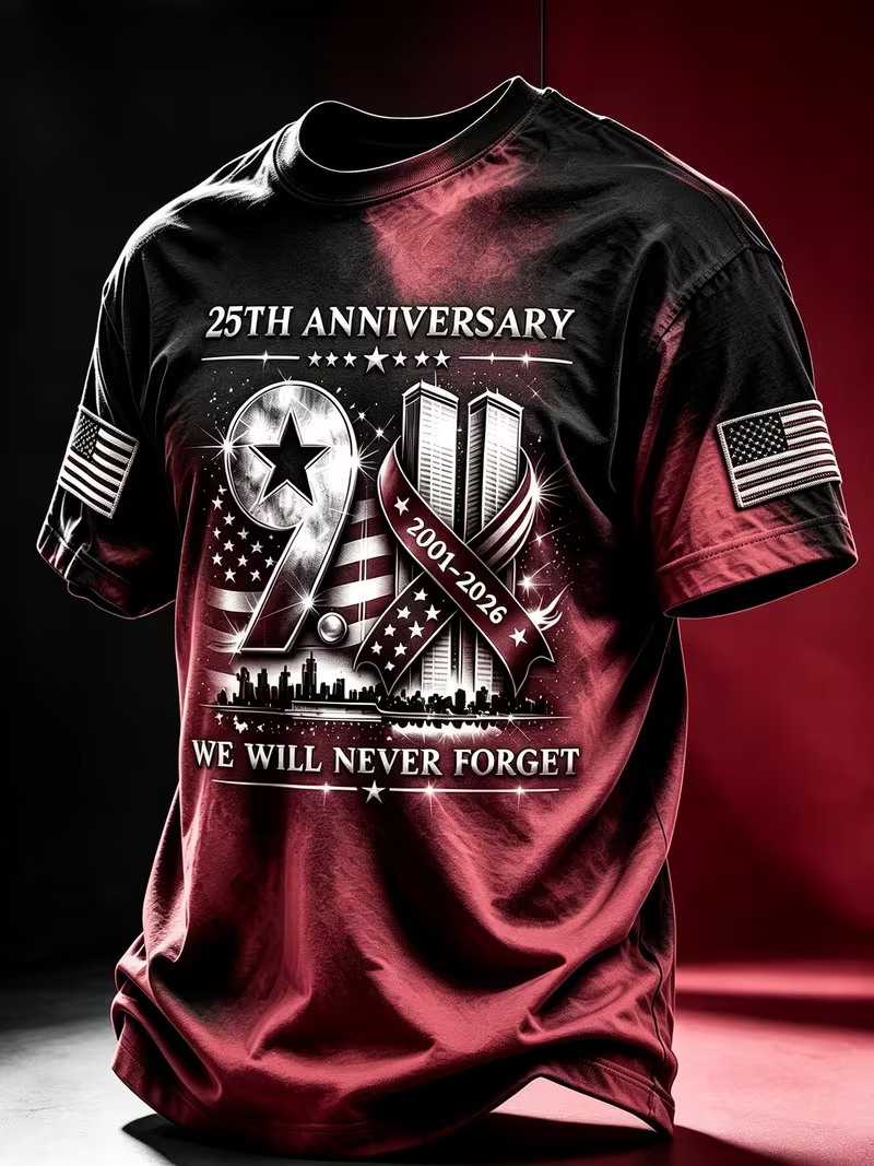 911 25周年記念メンズTシャツ「2001年から2026年 - Street Fashion Usa のレビューと価格