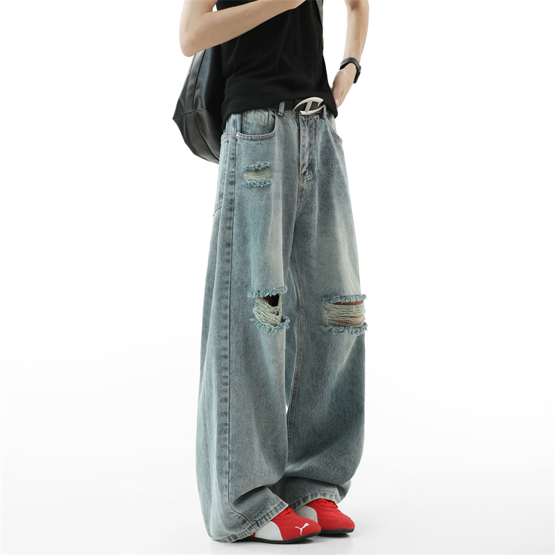 ダメージジーンズ メンズ 2025 秋新作 バギー ダメージ - Street Fashion Fall 2025 のレビューと価格