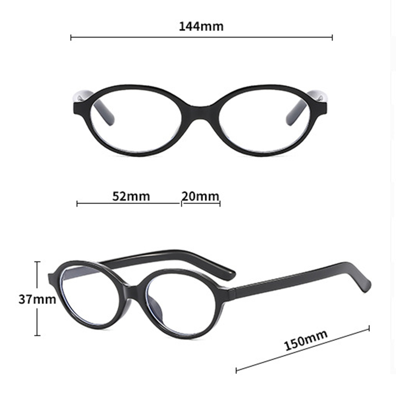 1個の透明な黒のグラデーションオーバルメガネ、ニッチなハイス - Street Fashion Logo Design のレビューと価格
