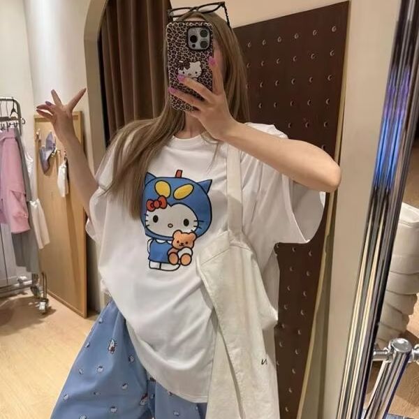 半袖ハローキティプリント Tシャツサンリオレディース夏新作ル - Street Fashion Jersey のレビューと価格