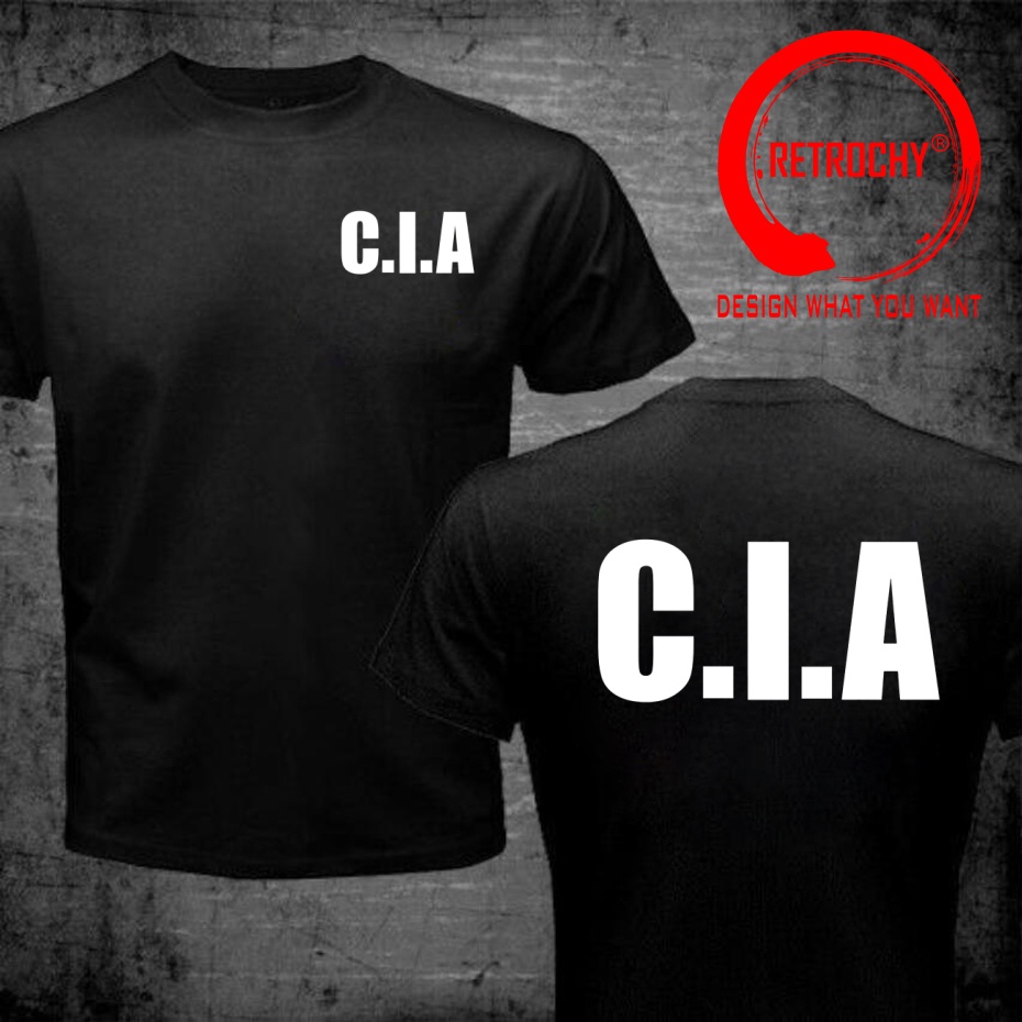 面白いデザイン USA CIA US C.I.A シャツ男性 - Street Fashion Usa のレビューと価格