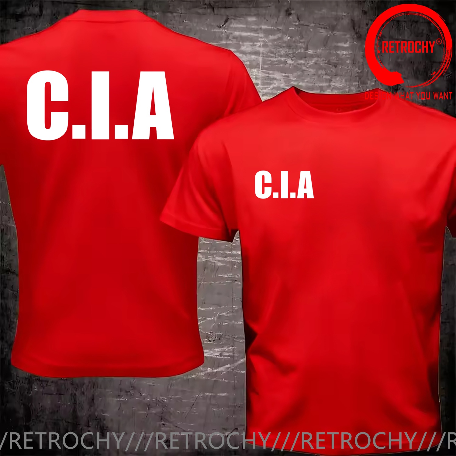 面白いデザイン USA CIA US C.I.A シャツ男性 - Street Fashion Usa のレビューと価格