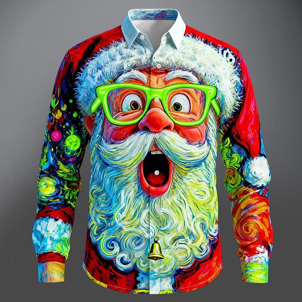 クリスマス メンズ 3D グラフィック 長袖、ストリート ス - Street Fashion Fall 2025 のレビューと価格
