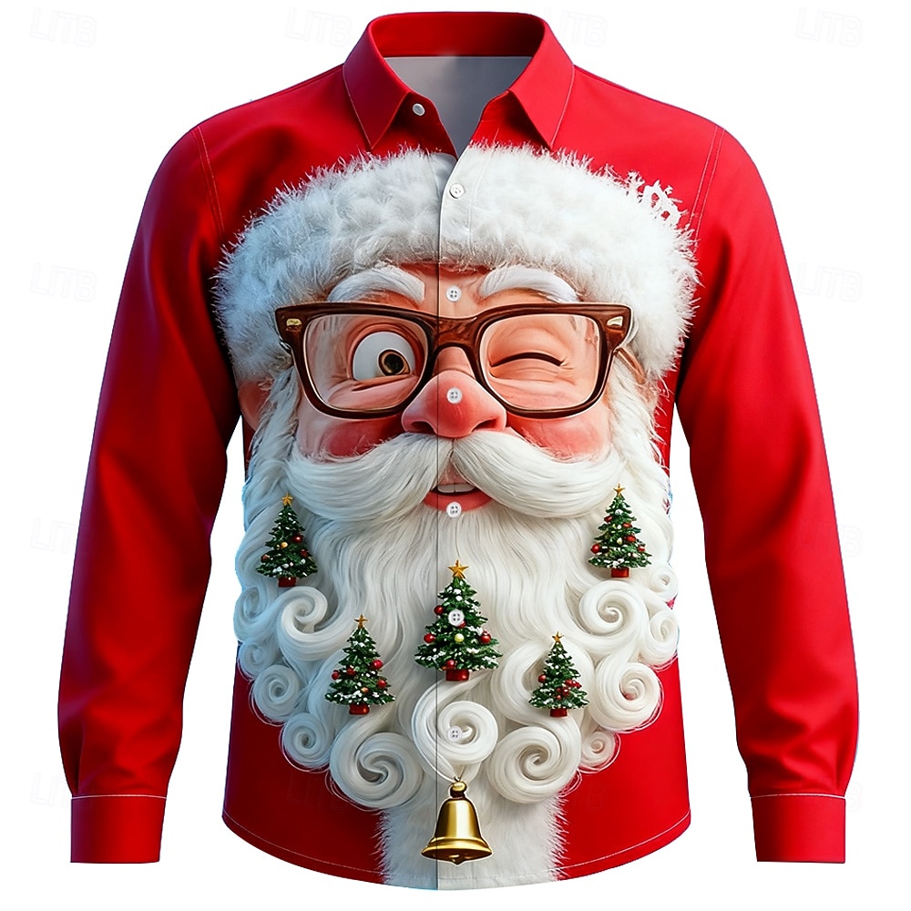 クリスマス メンズ 3D グラフィック 長袖、ストリート ス - Street Fashion Fall 2025 のレビューと価格
