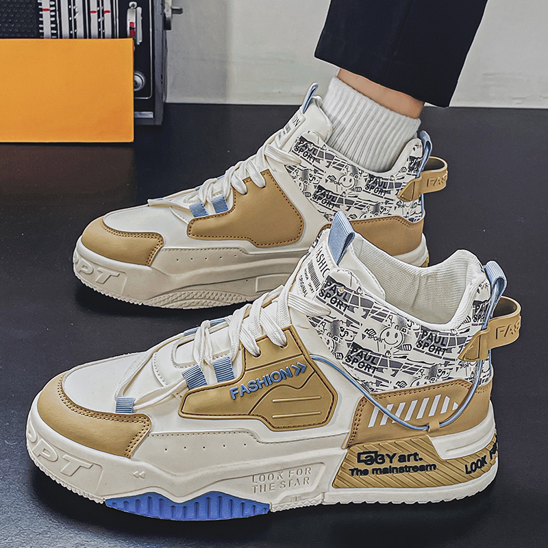 メンズハイカットボードシューズファッショナブルな多用途カジュ - Street Fashion Walk のレビューと価格