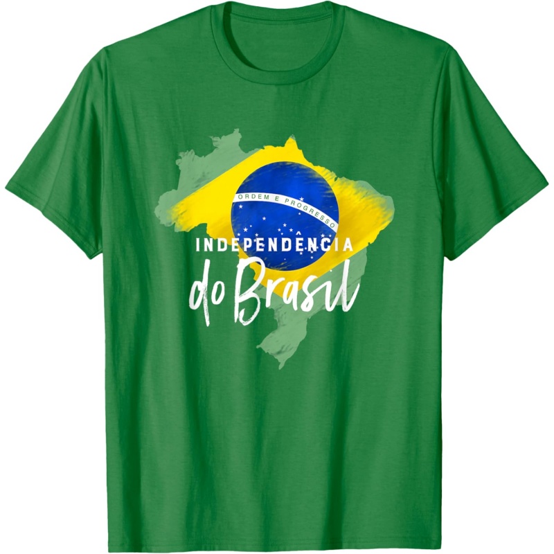 3Dプリント ブラジル音楽 Tシャツ メンズ 独立記念日柄  - Street Fashion Brazil のレビューと価格