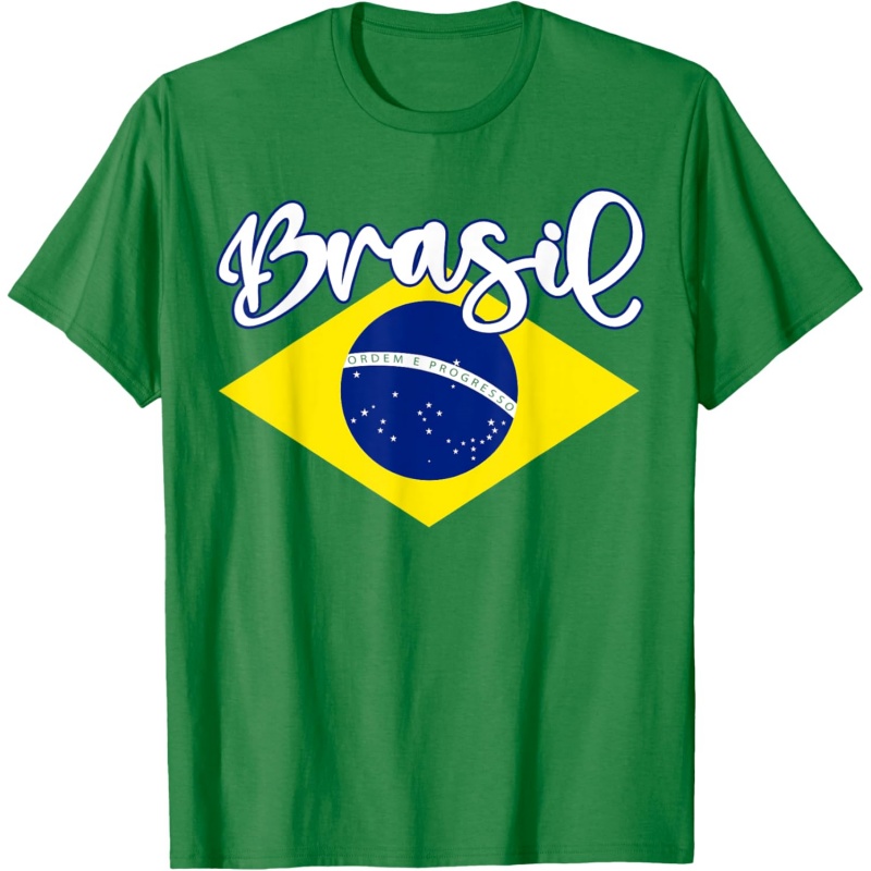 3Dプリント ブラジル音楽 Tシャツ メンズ 独立記念日柄  - Street Fashion Brazil のレビューと価格