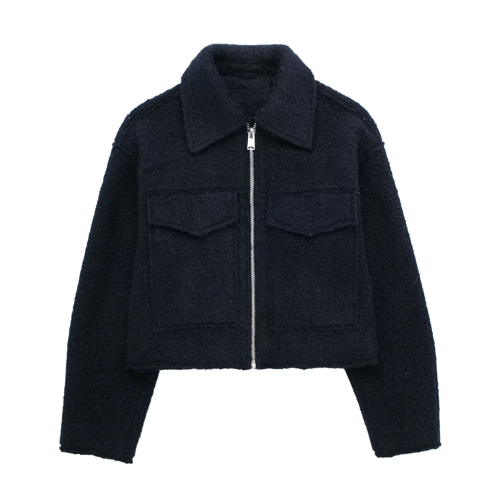 女性ジャケット秋春服ストリートファッションソフト織りショート - Street Fashion Shanghai のレビューと価格