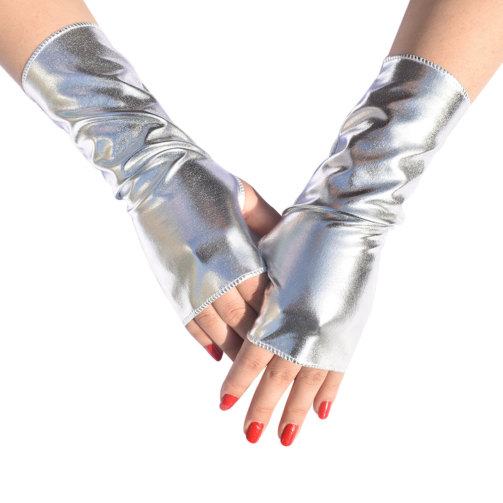 1組 レディース フェイクパテントレザー パンク ゴシックス - Street Fashion Gloves のレビューと価格