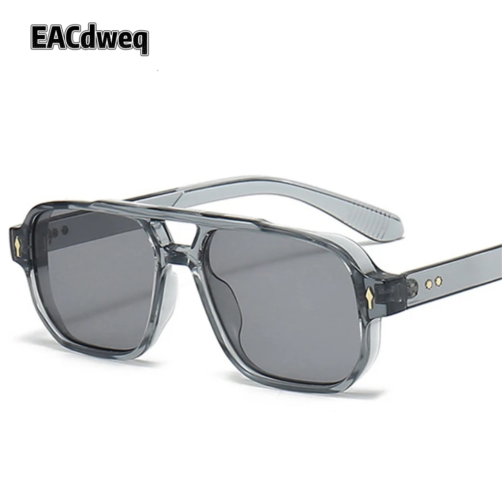 ヴィンテージダブルブリッジメンズスクエアサングラスファッショ - Street Fashion Glasses のレビューと価格