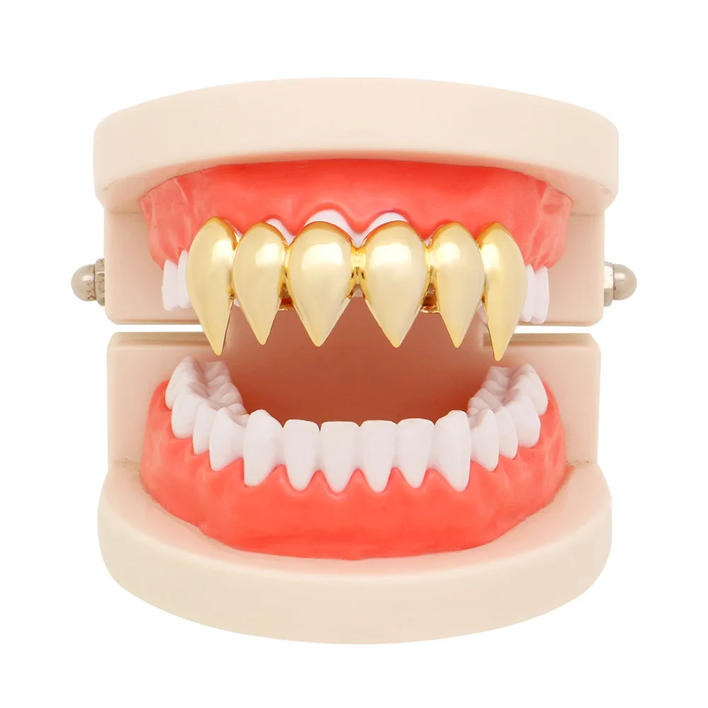 歯 Grillz DJ ロック吸血鬼の牙グリル歯コスプレパー - Street Fashion Loverboy Hat のレビューと価格
