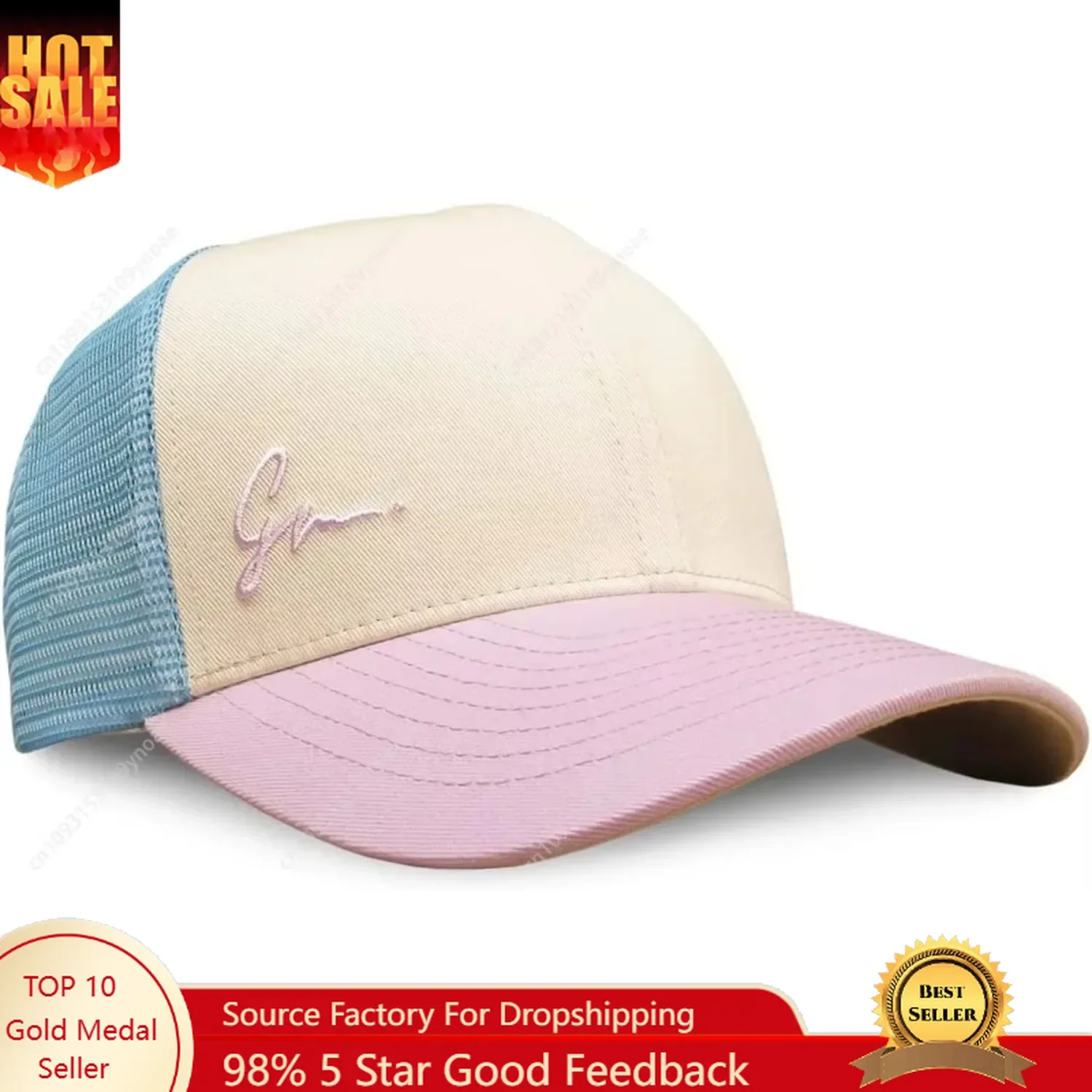 グレースフォリービーチトラッカーハット野球帽夏刺繍綿男性女性 - Baseball Cap Fitted のレビューと価格