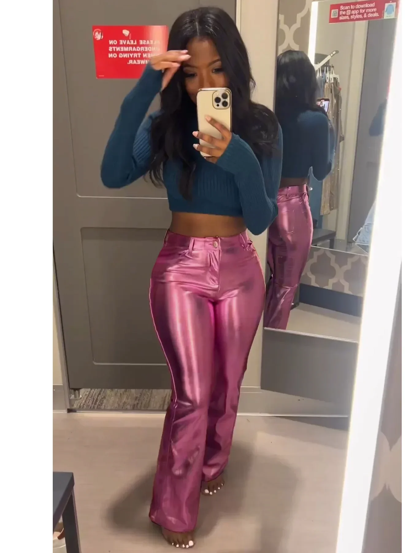 女性のハイウエストフレアストレートパンツ,ストリートウェア, - Street Fashion Fall 2025 のレビューと価格