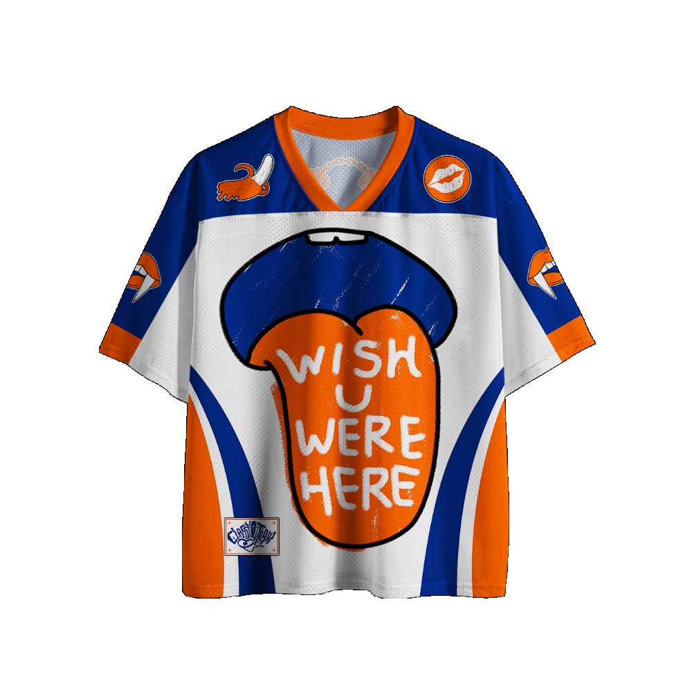 ゴシックフットボールジャージ ヴィンテージプリント Vネック - Street Fashion Jersey のレビューと価格