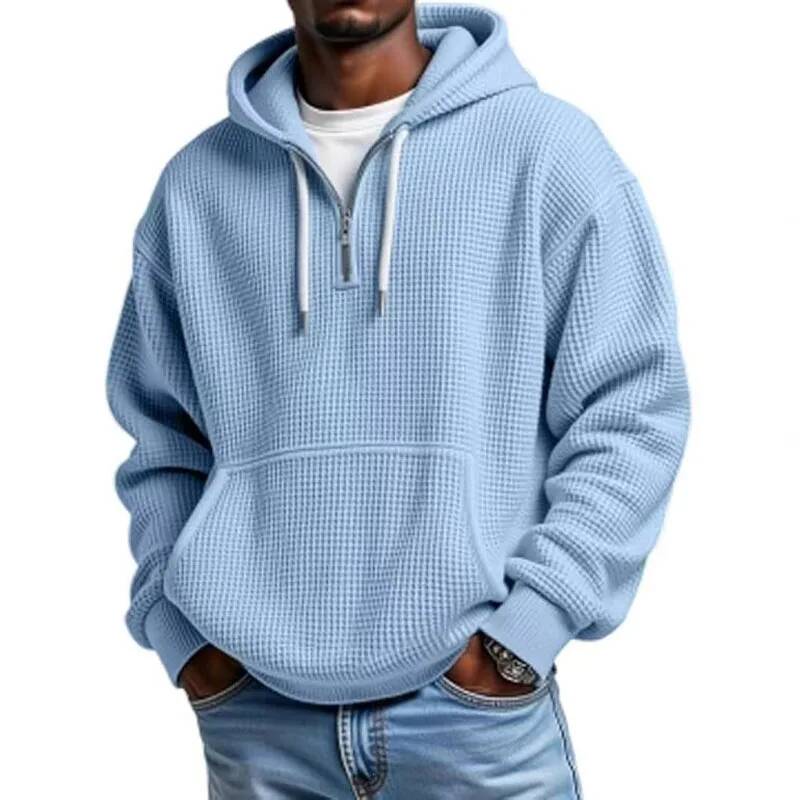 2026 春秋の新メンズワッフルトップストリート休暇長袖ウェ - Street Fashion Taiwan のレビューと価格